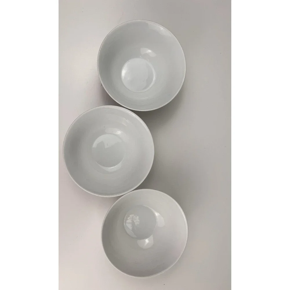Vista Alegre Manueline White Coupe Cereal Bowl SET OF 3 Porcelain 5 3/8